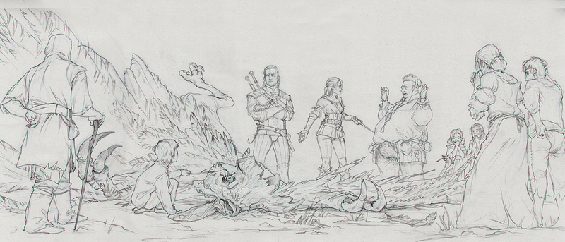 Illustration for article titled The Beautiful Sketches Behind The Witcher 3's Ending
